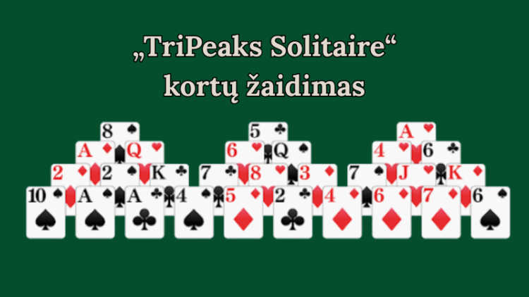 TriPeaks-Solitaire-kortų-žaidimas